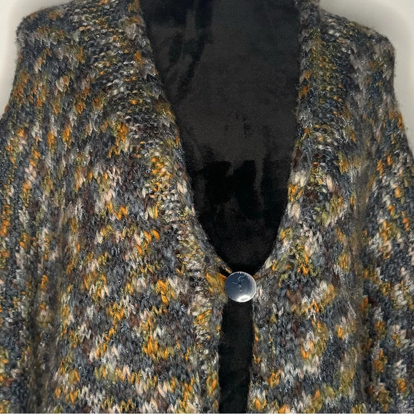 VTG Chunky Wool Jillian Nicole Knit One Button Cardigan Sweater - Picture 8 of 15